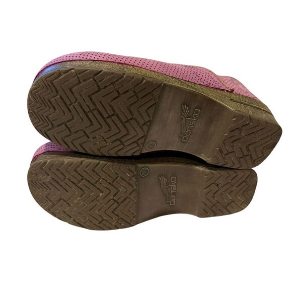 DANSKO WOMENS PURPLE LEATHER ROSE CLOGS SIZE 40 - Picture 9 of 11